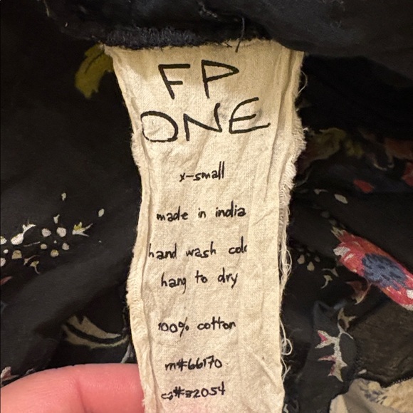 Free People Black Floral Tiered Bohemian Dress - Picture 2 of 2